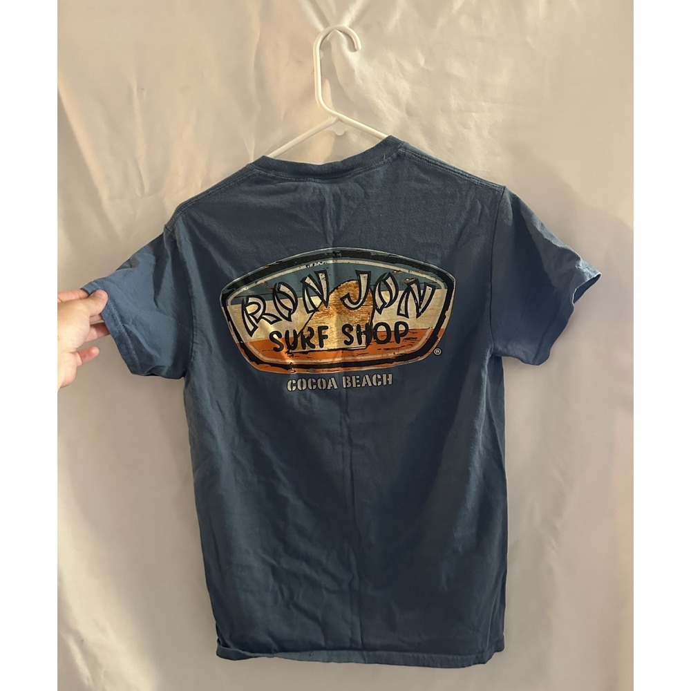 Ron Jon Surf Shop T-Shirt Blue Short Sleeve Cotton Small Cocoa Beach